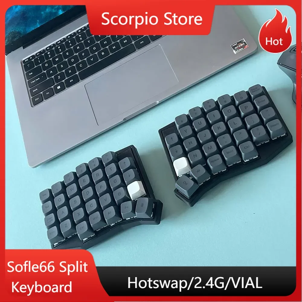 Раздельная механическая клавиатура Sofle66, комплект Sofle с возможностью горячей замены, 2,4G, одномодовая беспроводная клавиатура MX, эргономика, программируемая VIAL
Раздельная механическая клавиатура Sofle66, комплект Sofle с возможностью горячей замены, 2,4G, одномодовая беспроводная клавиатура MX, эргономика, программируемая VIAL