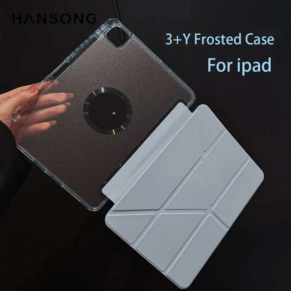 3+Y Fold Frosted Table Case for iPad 10th 10.9 11th A16 Air4 5 10.9 Pro 11in for iPad Air 11 inch M2 M3 Case with Pen Holder
3+Y Fold Frosted Table Case for iPad 10th 10.9 11th A16 Air4 5 10.9 Pro 11in for iPad Air 11 inch M2 M3 Case with Pen Holder 