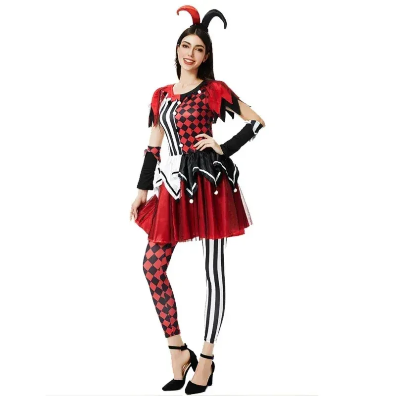 Xt8new Lady Colorful Circus Clown Costume Impertinent Harlequin Clown Cosplay Carnival Halloween Fancy Dress
Xt8new Lady Colorful Circus Clown Costume Impertinent Harlequin Clown Cosplay Carnival Halloween Fancy Dress