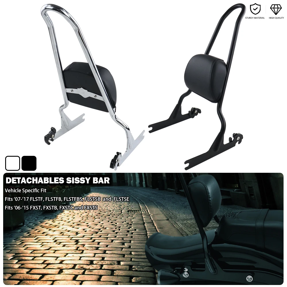 Detachables Sissy Bar Passenger Backrest For Harley Fat Boy S FLSTFBS FLSTF Night Train EFI FXSTBI FXSTB Springer Softail FXSTS
Detachables Sissy Bar Passenger Backrest For Harley Fat Boy S FLSTFBS FLSTF Night Train EFI FXSTBI FXSTB Springer Softail FXSTS