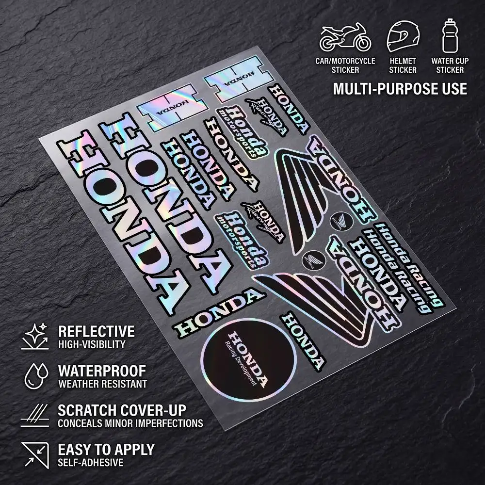 LASER STICKER FOR HONDA Durable Waterproof Reflective Decor Sticker Scratch Cover For Motorcycle Car Helmet Fridge Accessories
LASER STICKER FOR HONDA Durable Waterproof Reflective Decor Sticker Scratch Cover For Motorcycle Car Helmet Fridge Accessories