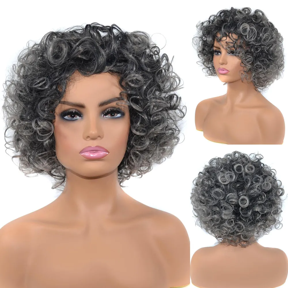 SQRDGQ Short Synthetic Wig Big Curly Wigs For Woman Ombre Black Gray Brown Blonde Wigs for Cheap Daily Party Cosply Woman Wigs
SQRDGQ Short Synthetic Wig Big Curly Wigs For Woman Ombre Black Gray Brown Blonde Wigs for Cheap Daily Party Cosply Woman Wigs