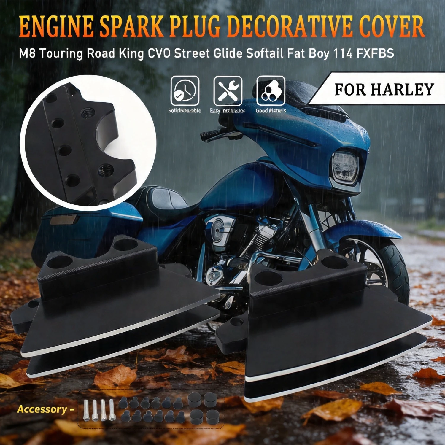 For Harley Touring M8 Softail Fat Boy Breakout Street Bob Low Rider 2018-2024 Motorcycle Finned Spark Plug Covers
For Harley Touring M8 Softail Fat Boy Breakout Street Bob Low Rider 2018-2024 Motorcycle Finned Spark Plug Covers