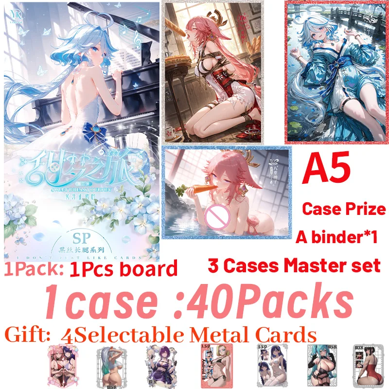 New A5 Size Goddess Waifu Boards Sweet Dream Journey Wave 2 Doujin Booster Box Hobby Game Card Spicy Rare Card ToyAnd Gifts
New A5 Size Goddess Waifu Boards Sweet Dream Journey Wave 2 Doujin Booster Box Hobby Game Card Spicy Rare Card ToyAnd Gifts