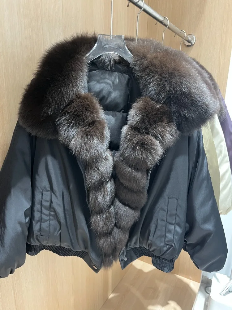 Reality Fur Jacket Winter Women Large Real Fox Fur Collar Puffer Jacket Short Loose Warm Parkas Female 90% White Duck Down Coat
Reality Fur Jacket Winter Women Large Real Fox Fur Collar Puffer Jacket Short Loose Warm Parkas Female 90% White Duck Down Coat