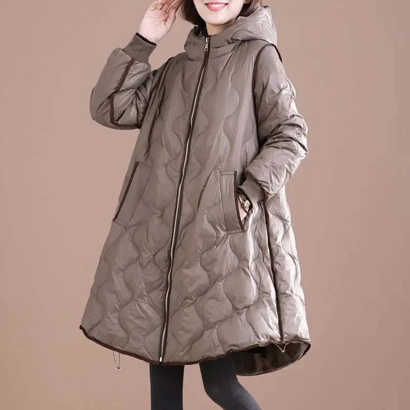 2023 New Winter Women Long Cotton Padded Jacket Loose Hooded Parka Female Clothing Casual Warm Outerwear Female Snow Wear Coats
2023 New Winter Women Long Cotton Padded Jacket Loose Hooded Parka Female Clothing Casual Warm Outerwear Female Snow Wear Coats