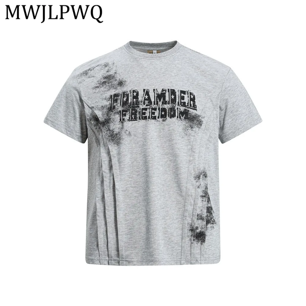 MWJLPWQ Letter Splatter Paint Distressed Short-Sleeve T-Shirt Male Ins Hip-Hop Summer Deconstructed Patchwork Men's Tops 15383
MWJLPWQ Letter Splatter Paint Distressed Short-Sleeve T-Shirt Male Ins Hip-Hop Summer Deconstructed Patchwork Men's Tops 15383
