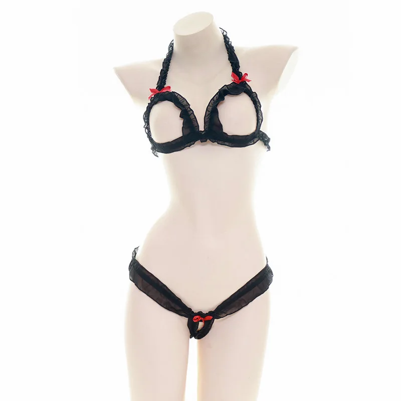 Sexy Fashion Lace Lingerie Set Lolita Kawaii Hollow Out Mini Bikini Cosplay Erotic Costumes Bra Women Underwear Panty Set
Sexy Fashion Lace Lingerie Set Lolita Kawaii Hollow Out Mini Bikini Cosplay Erotic Costumes Bra Women Underwear Panty Set