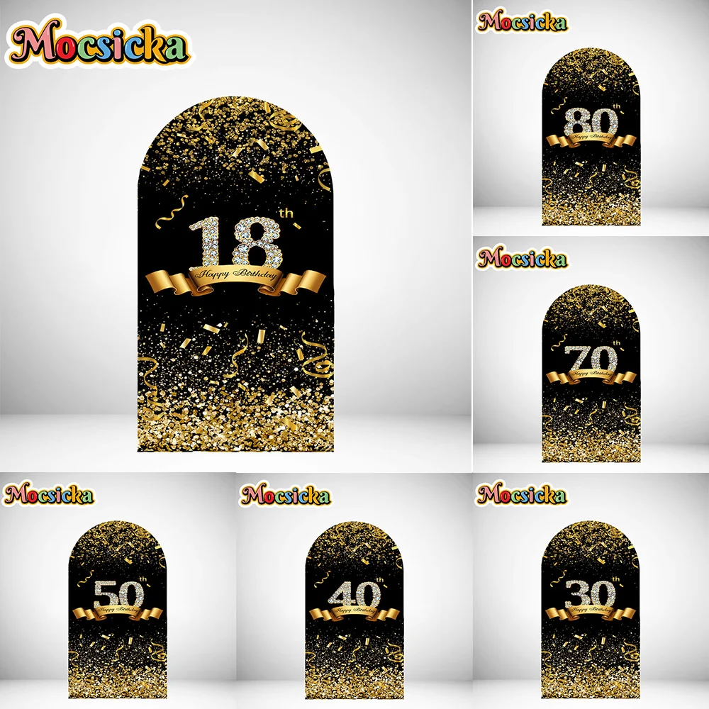 Mocsicka Double-Sided Arch Cover Custom Name Decoration Backdrop For 18 20 30 40 50 60 Birthday Party Baby Shower Studio Props
Mocsicka Double-Sided Arch Cover Custom Name Decoration Backdrop For 18 20 30 40 50 60 Birthday Party Baby Shower Studio Props