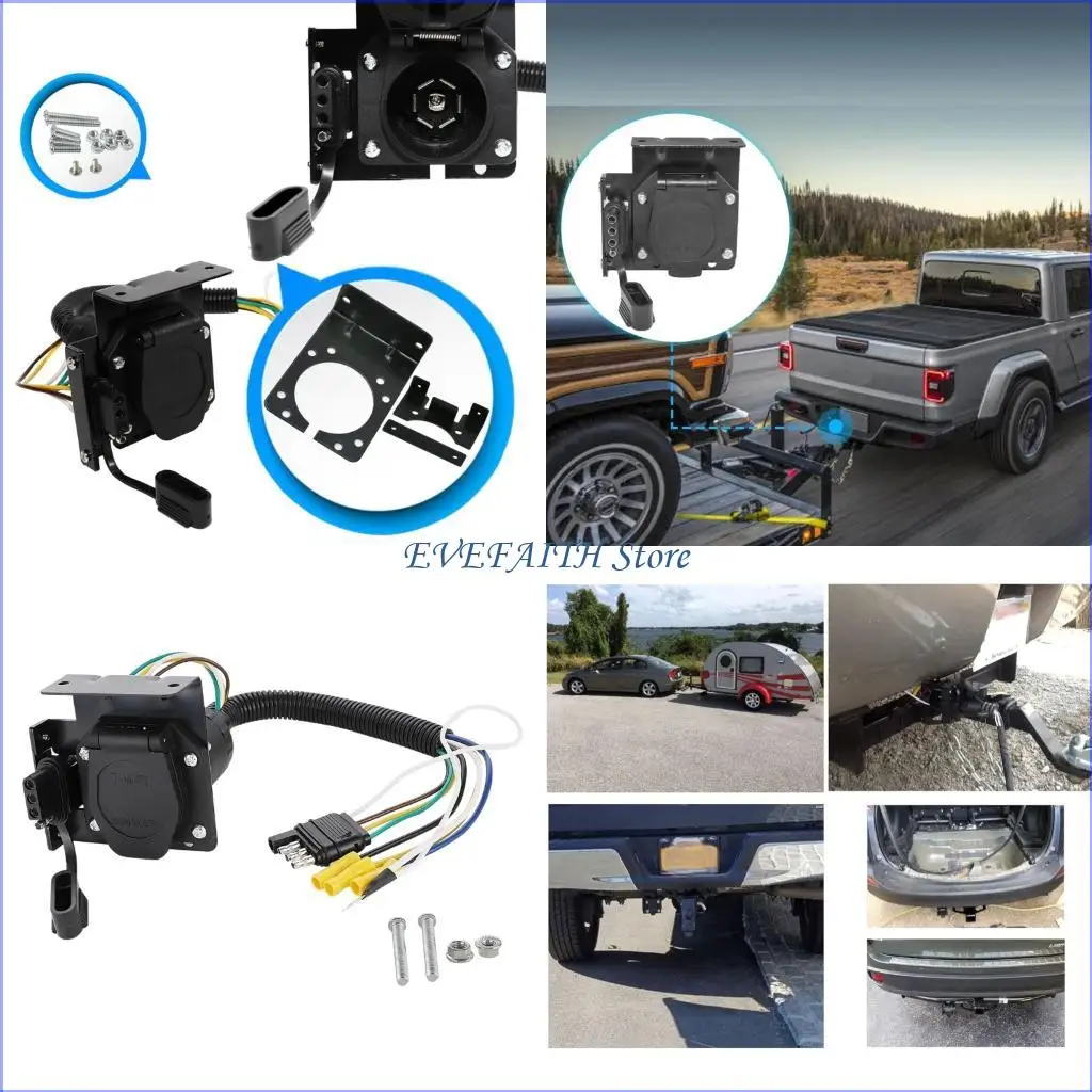 124B Sturdy 4 Pin to 7 Pin Trailer Light Connector Plastic for Enhanced Road Safety
124B Sturdy 4 Pin to 7 Pin Trailer Light Connector Plastic for Enhanced Road Safety