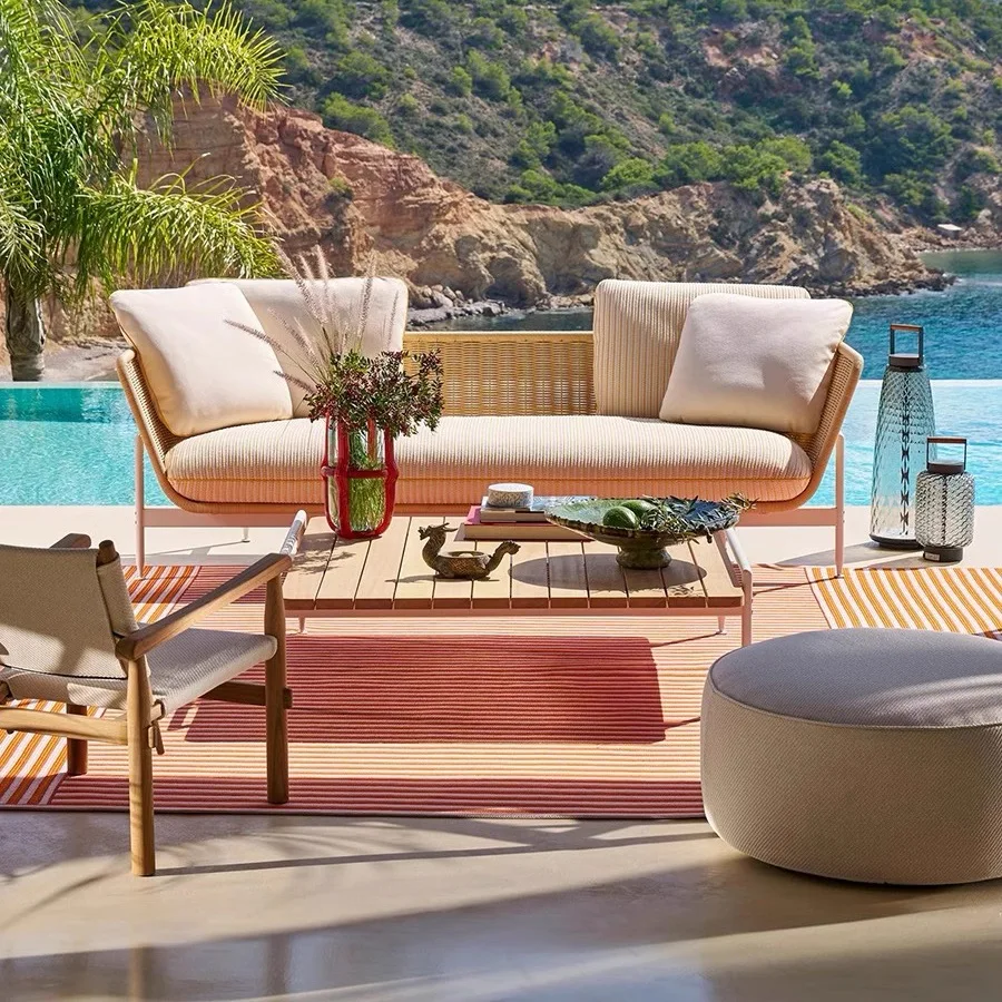Outdoor Sofa Combination Courtyard Hotel Terrace Villa Homestay Leisure Outdoor Waterproof Sunscreen Rattan Furniture
Outdoor Sofa Combination Courtyard Hotel Terrace Villa Homestay Leisure Outdoor Waterproof Sunscreen Rattan Furniture