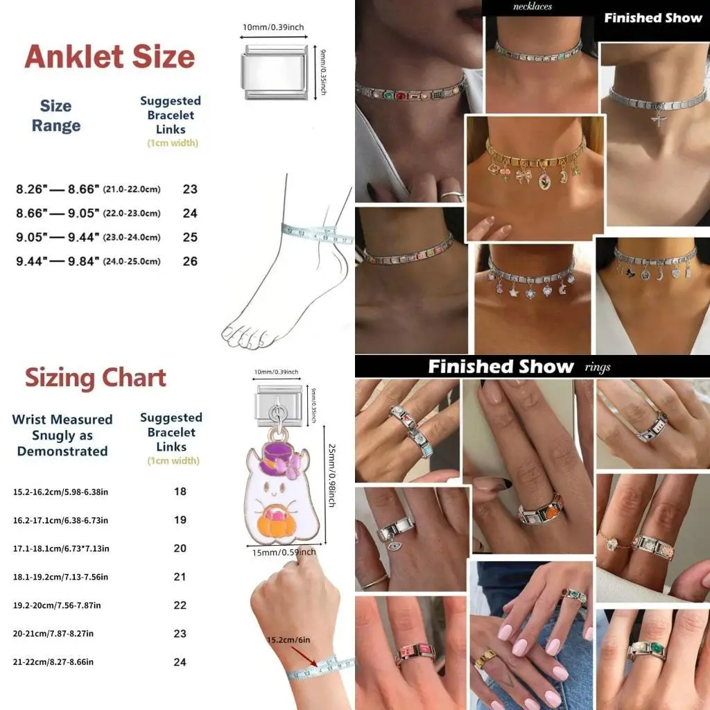 Module Jewelry Making Part Charm Link Stainless Steel Italian Charm Bracelet
Module Jewelry Making Part Charm Link Stainless Steel Italian Charm Bracelet