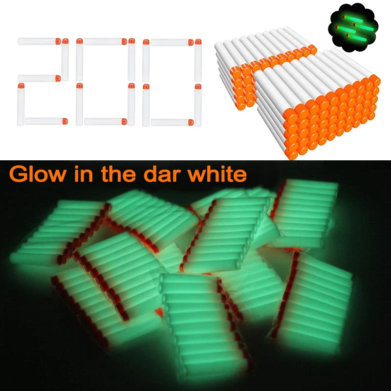 Glow In Dark White Soft Refill Darts Foam Bullet Round Head Outdoor Game Toy Gun Spare Parts
Glow In Dark White Soft Refill Darts Foam Bullet Round Head Outdoor Game Toy Gun Spare Parts