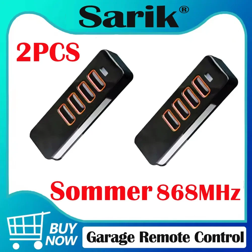 Remote Control for Garage Gate Door 2PCS 868mhz SOMMER Pearl Vibe 4018V000 4019V000 4018V064 S10019-00001 S10779-00001
Remote Control for Garage Gate Door 2PCS 868mhz SOMMER Pearl Vibe 4018V000 4019V000 4018V064 S10019-00001 S10779-00001