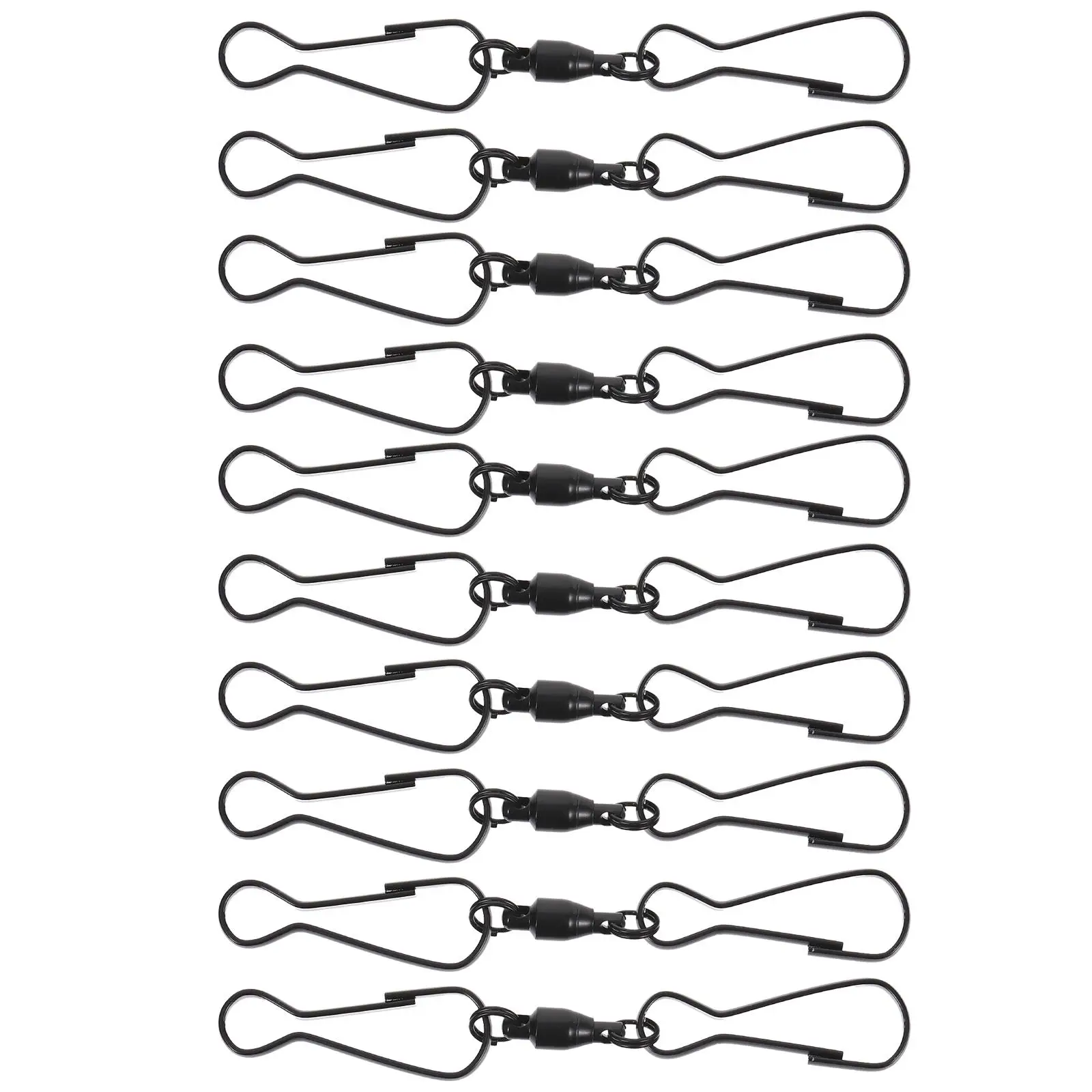 10 Pcs Stainless Steel Hooks 360 Degree Rotatable Hanging Windsock Clips Black Mini Compact Storage Dual Swivel Hanger
10 Pcs Stainless Steel Hooks 360 Degree Rotatable Hanging Windsock Clips Black Mini Compact Storage Dual Swivel Hanger