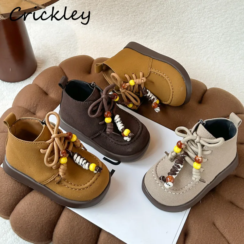 Beading Boys Girls Fashion Boots Solid PU Leather Boots For Kids Spring Autumn Zip Anti Slip Toddler Children Ankle Shoes
Beading Boys Girls Fashion Boots Solid PU Leather Boots For Kids Spring Autumn Zip Anti Slip Toddler Children Ankle Shoes