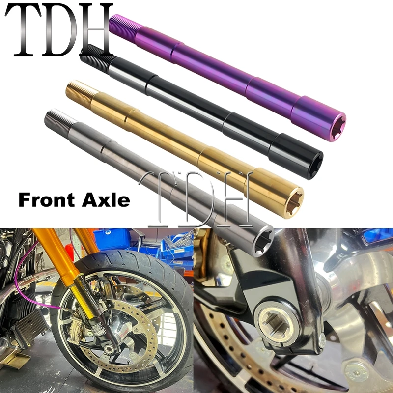 Front Wheel Hub Shaft Axle Titanium Alloy Lightweight Racing Axle Kit For Harley Touring Screamin Eagle Replaces OEM 45400393A
Front Wheel Hub Shaft Axle Titanium Alloy Lightweight Racing Axle Kit For Harley Touring Screamin Eagle Replaces OEM 45400393A