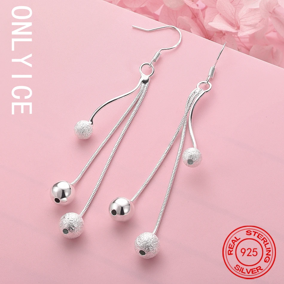 Hot Charms 925 Sterling Silver Tassel Beads Long Earrings For Women Fashion Party Wedding Fine Jewelry Christmas Gifts
Hot Charms 925 Sterling Silver Tassel Beads Long Earrings For Women Fashion Party Wedding Fine Jewelry Christmas Gifts