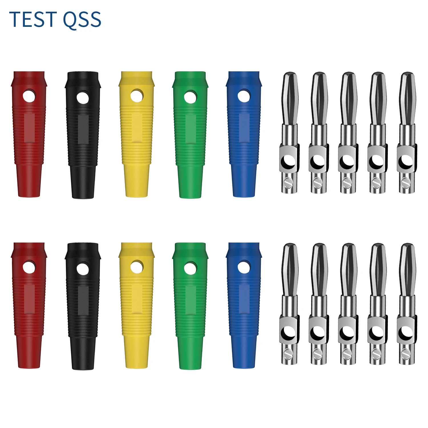 QSS 10PCS 4MM Banana Plug Copper High Current Insulated Shrouded Screw Fixing or Welding
QSS 10PCS 4MM Banana Plug Copper High Current Insulated Shrouded Screw Fixing or Welding