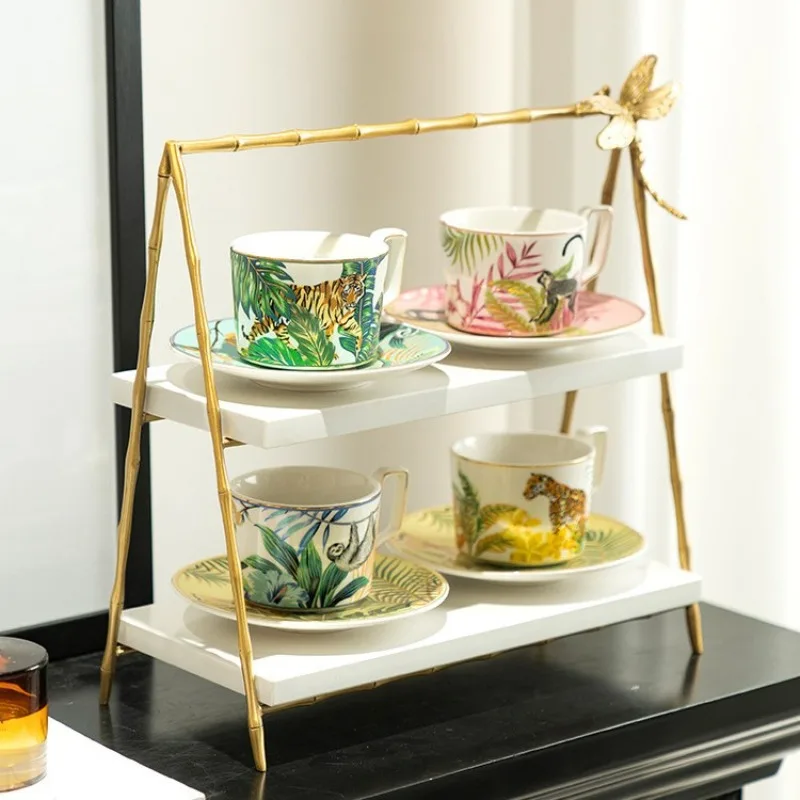 Brass marble display stand storage desktop cup holder dragonfly decoration living room afternoon tea snack tray storage
Brass marble display stand storage desktop cup holder dragonfly decoration living room afternoon tea snack tray storage