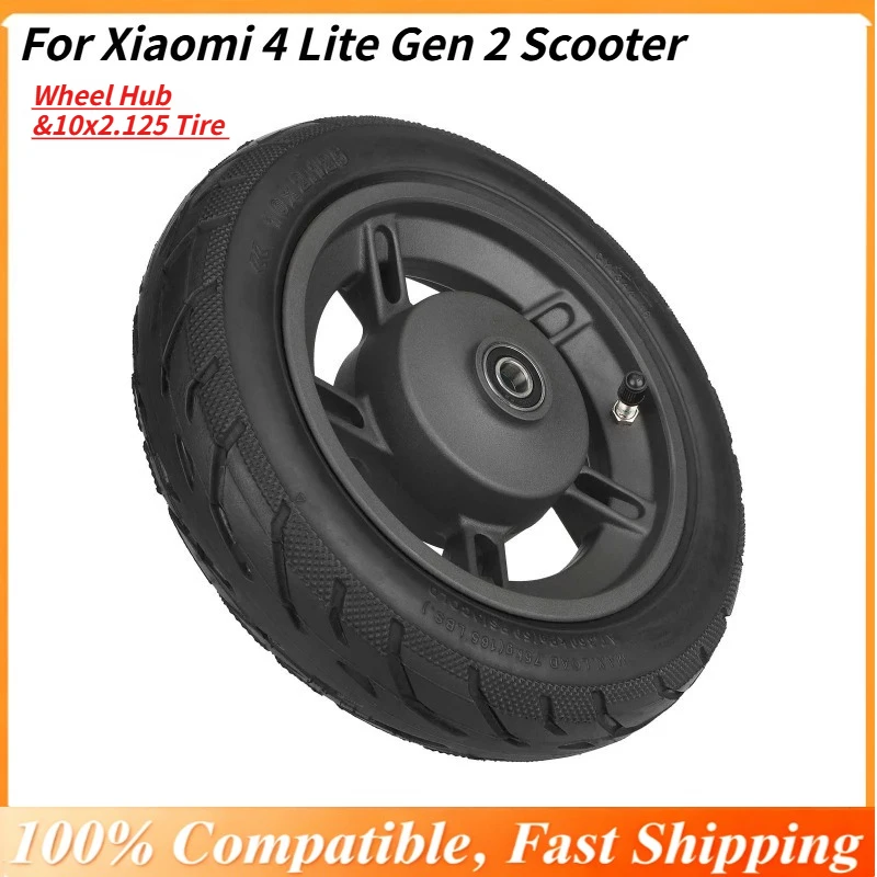 Complete Front Wheel Assembly for Xiaomi 4 Lite Gen 2 Scooter, 10x2.125 Tire Pre-Installed on Hub, Ready-to-Ride Replacement
Complete Front Wheel Assembly for Xiaomi 4 Lite Gen 2 Scooter, 10x2.125 Tire Pre-Installed on Hub, Ready-to-Ride Replacement