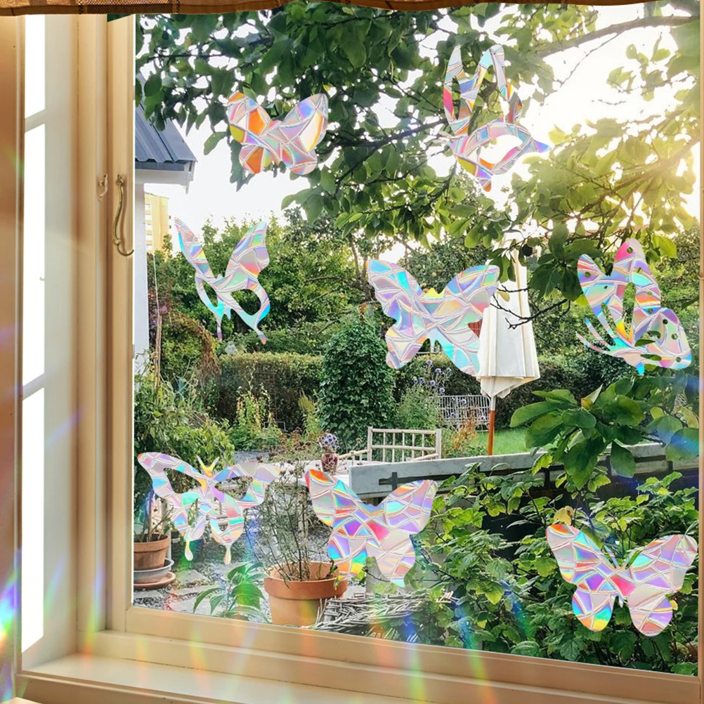 6pcs Colorful Prism Butterfly Window Stickers, Anti - Collision Sunshine - Reflecting Decals for Kids' Room Home Deco 
6pcs Colorful Prism Butterfly Window Stickers, Anti - Collision Sunshine - Reflecting Decals for Kids' Room Home Deco