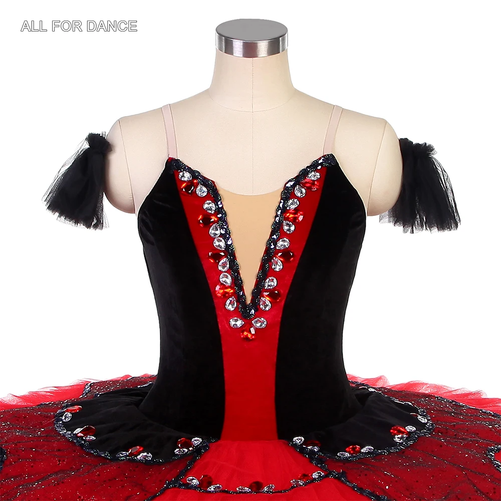 BLL412 Black & Red Velvet Top Bodice with Red Pleated Tulle Pancake Tutu Adult Girls Pre-Professional Ballet Dance Tutu Dress
BLL412 Black & Red Velvet Top Bodice with Red Pleated Tulle Pancake Tutu Adult Girls Pre-Professional Ballet Dance Tutu Dress