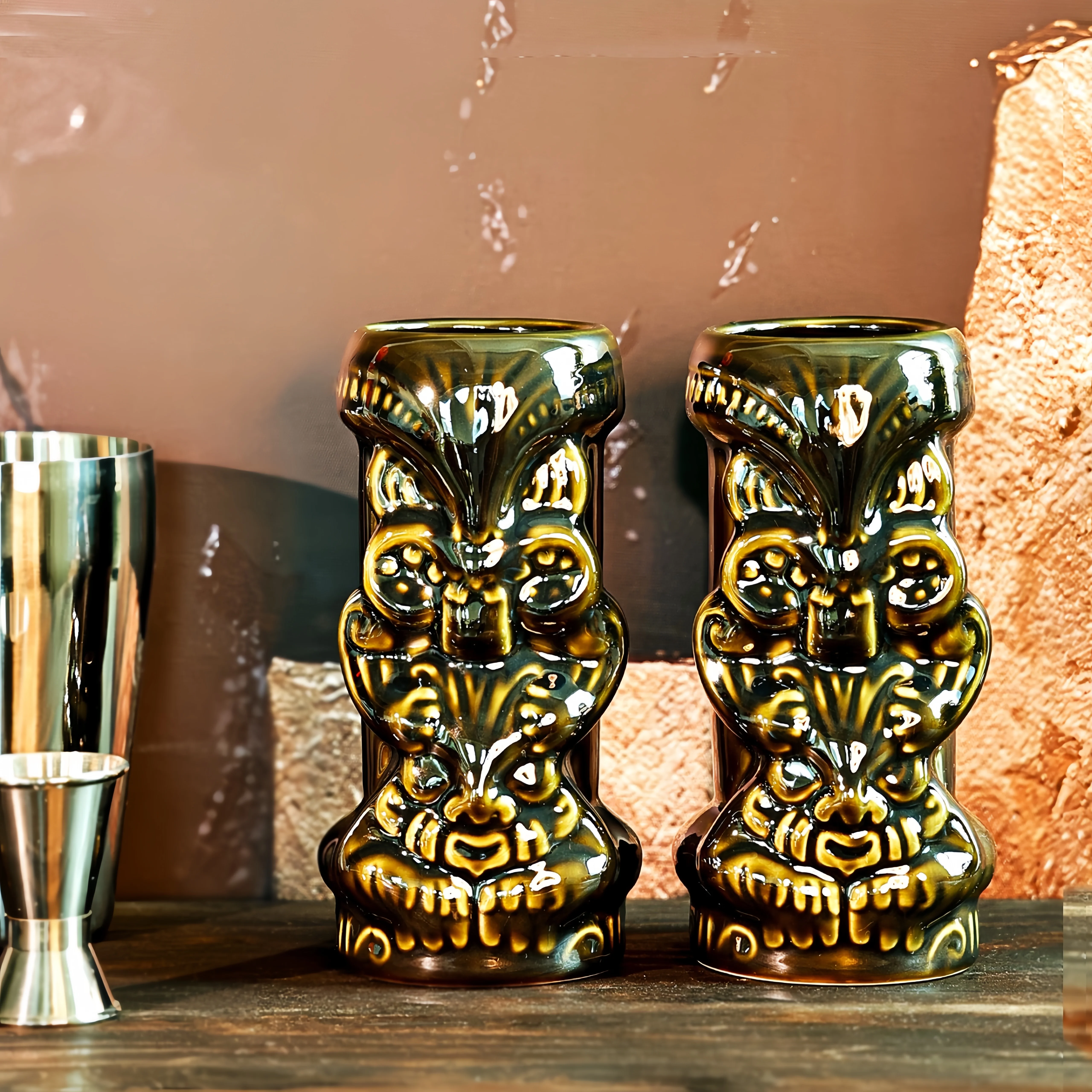 Ceramic owl Tiki Mug Bronze-colored Totem Design Hawaiian Cocktail Cup for Bar Party Home Decor
Ceramic owl Tiki Mug Bronze-colored Totem Design Hawaiian Cocktail Cup for Bar Party Home Decor