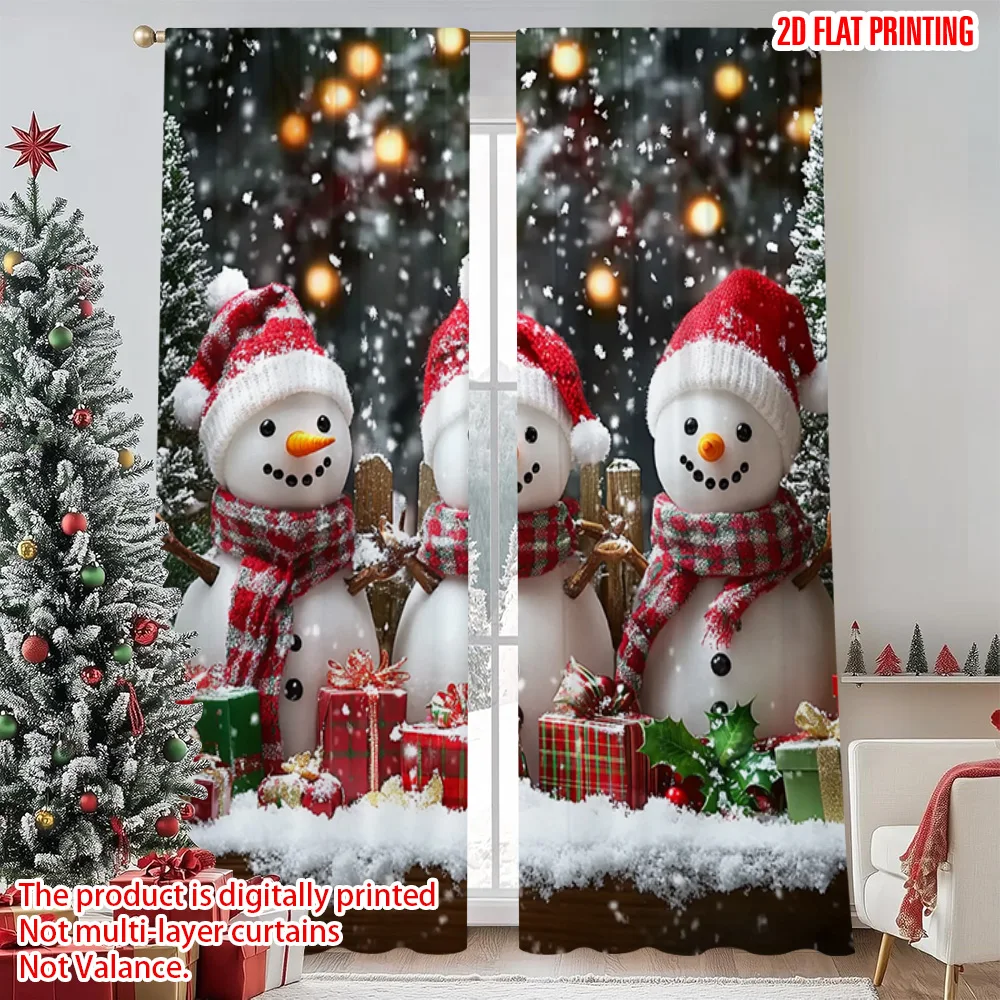 2pcs 2D flat printing Merry Christmas Window Drapes Snowman Christmas 0 Machine Washable Fabric Without Electricity Spring Use
2pcs 2D flat printing Merry Christmas Window Drapes Snowman Christmas 0 Machine Washable Fabric Without Electricity Spring Use