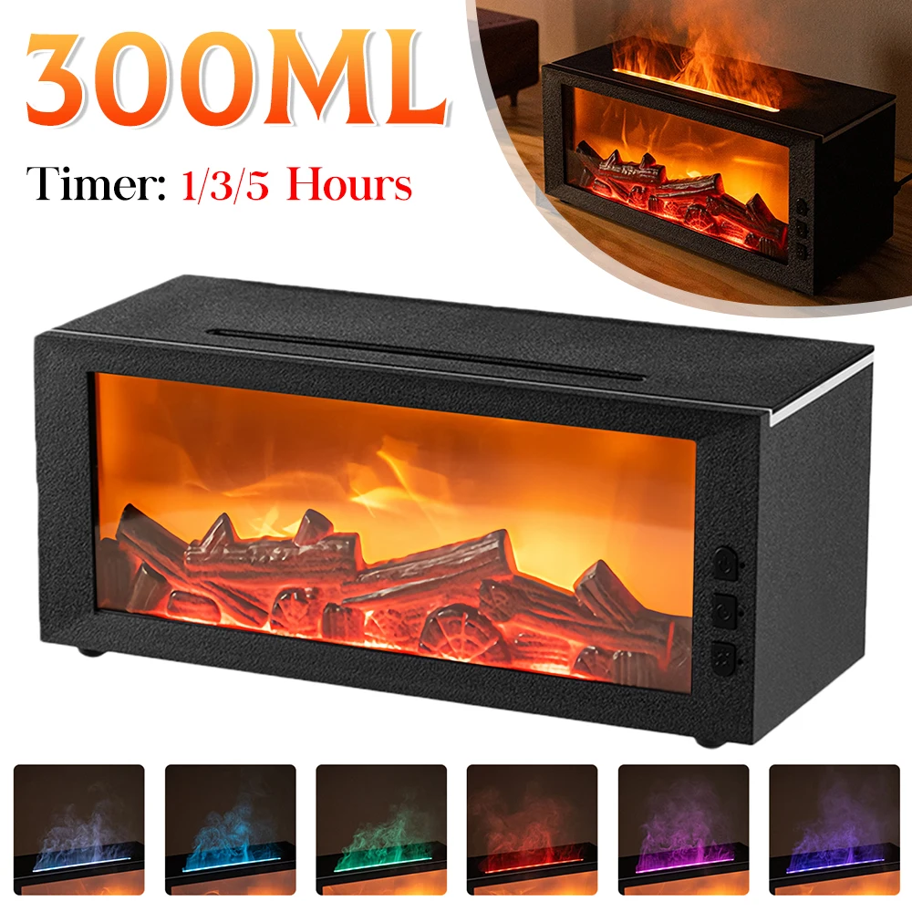 Simulated Fireplace Aroma Diffuser Essential Oil Flame Air Humidifier Remote Control Colorful Ambiance Night Light Creative Gift
Simulated Fireplace Aroma Diffuser Essential Oil Flame Air Humidifier Remote Control Colorful Ambiance Night Light Creative Gift