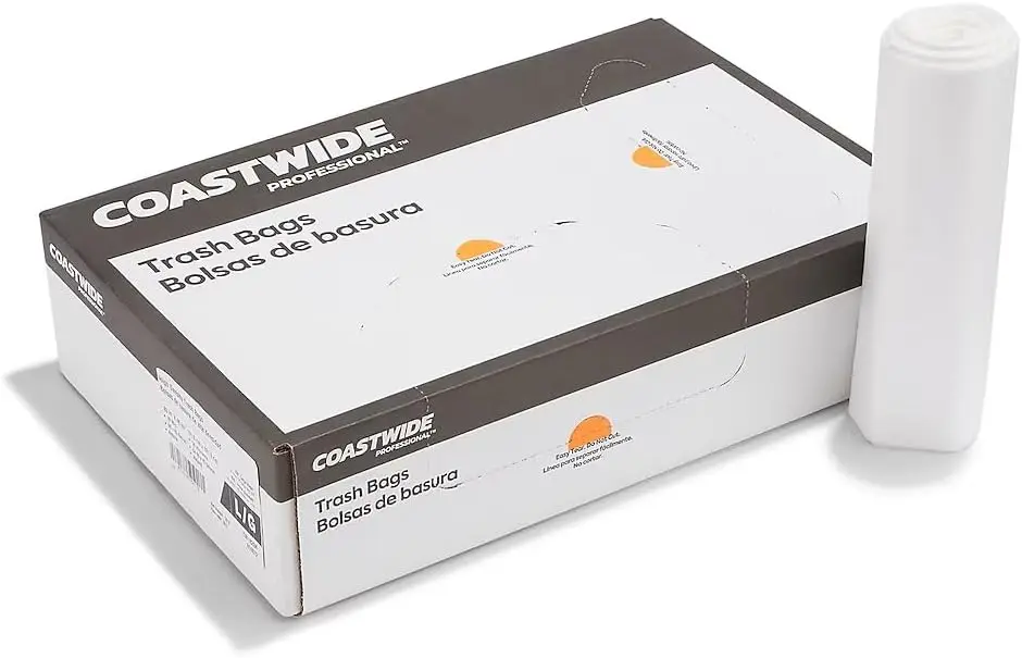 40-45 n Trash Bag, 40" x 48", High Density, 16 mic, Natural, 250 Bags/Box (CW18204)
40-45 n Trash Bag, 40" x 48", High Density, 16 mic, Natural, 250 Bags/Box (CW18204)