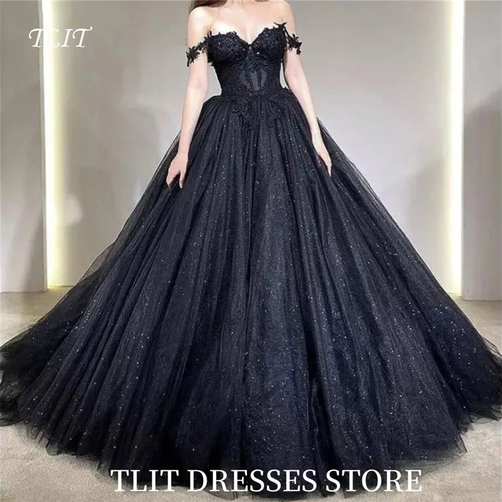 TLIT Black Sequined Tulle Evening Dress Korea Wedding Dress Photo Shoot Sweetheart Off the Shoulder Prom Gowns Customized
TLIT Black Sequined Tulle Evening Dress Korea Wedding Dress Photo Shoot Sweetheart Off the Shoulder Prom Gowns Customized