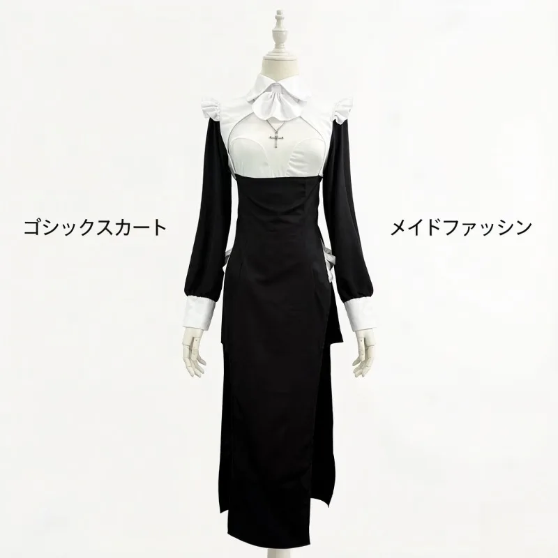 Gothic Lolita Nun Dress Sexy Nurse Costume Women Halloween Maid Uniform Vintage Corset Steampunk Party Gown Plus Size Robe
Gothic Lolita Nun Dress Sexy Nurse Costume Women Halloween Maid Uniform Vintage Corset Steampunk Party Gown Plus Size Robe