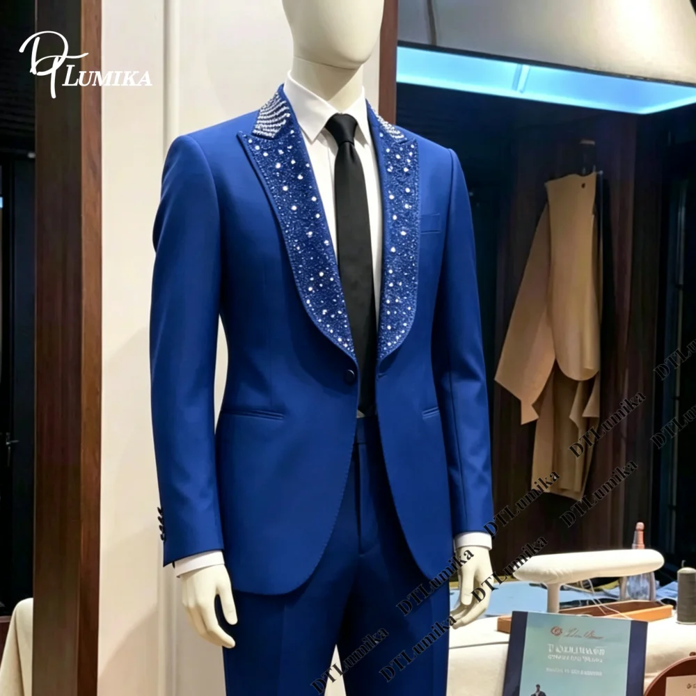 DTLumika Delicate Beaded Men's Formal Suit Attire Two Pieces Prom Suit Set, Jacket Pants Tailored Fitting Wedding Groom Suits
DTLumika Delicate Beaded Men's Formal Suit Attire Two Pieces Prom Suit Set, Jacket Pants Tailored Fitting Wedding Groom Suits