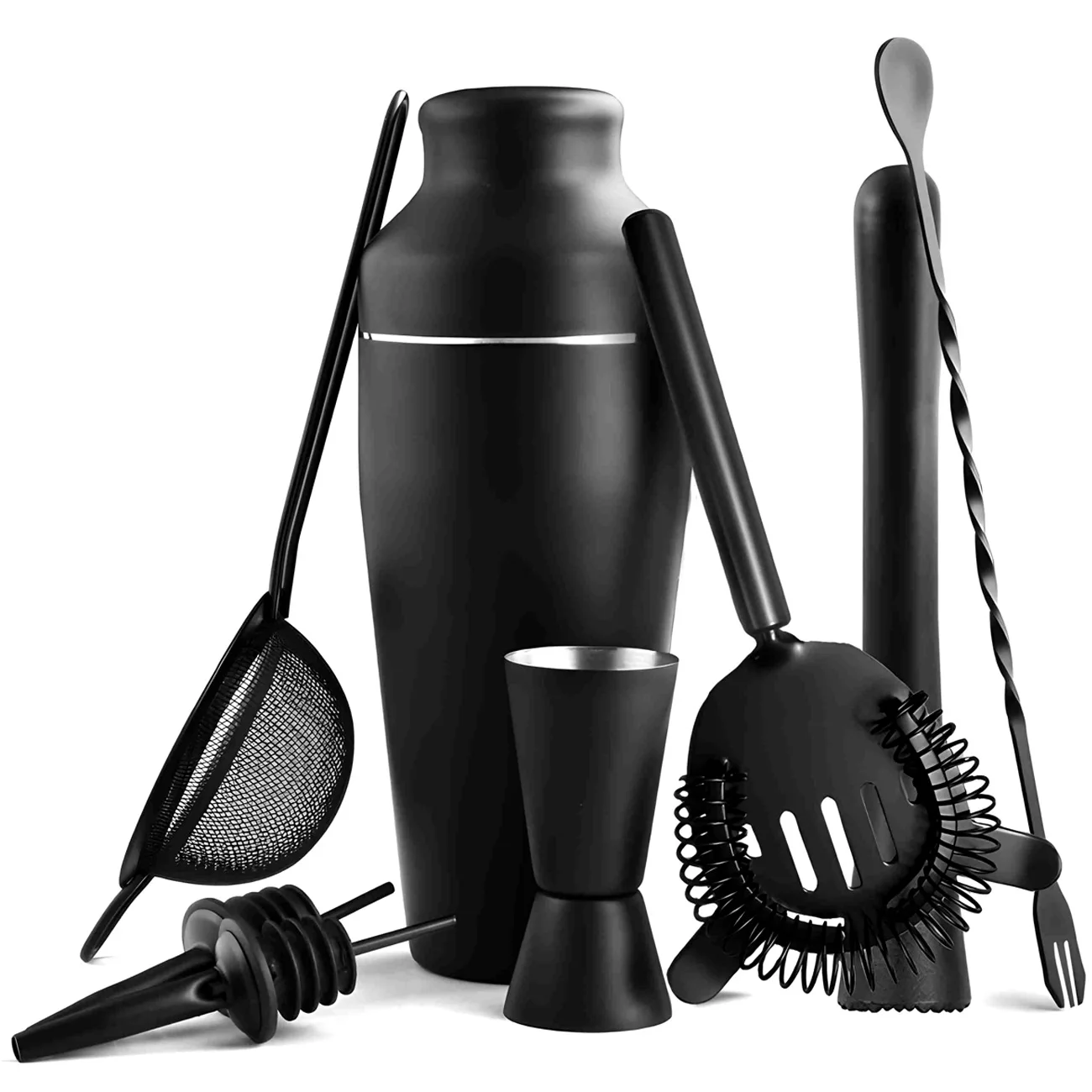Professional Cocktail Shaker Set Bartender Bar Tools Drink Making Set Home Beverage Bar Mixing Set for Home Use
Professional Cocktail Shaker Set Bartender Bar Tools Drink Making Set Home Beverage Bar Mixing Set for Home Use
