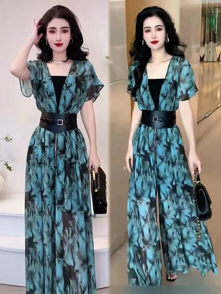 Ele V-Ne-Piece Pants High Waist Slimming Age-Defng Polyester Fiber Commute Sle Summer 2025 Ladies' Suit
Ele V-Ne-Piece Pants High Waist Slimming Age-Defng Polyester Fiber Commute Sle Summer 2025 Ladies' Suit
