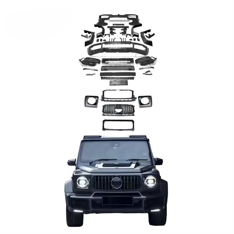 For G-class W464 Bodykit 2019+ Upgrade to BBS Bra-b Style Facelift Front PP Bumper Grille Rear Diffuser
For G-class W464 Bodykit 2019+ Upgrade to BBS Bra-b Style Facelift Front PP Bumper Grille Rear Diffuser