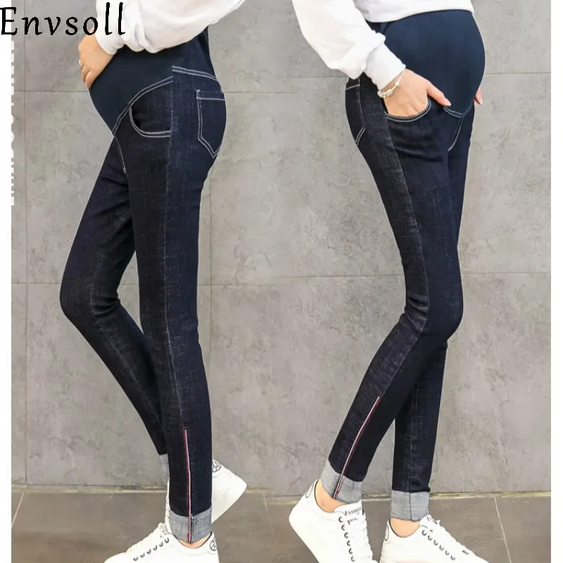 Spring Autumn Belly Skinny Maternity Jeans Cotton Adjustable Waist Pencil Pregnancy Pants Maternity Clothes for Pregnant Women
Spring Autumn Belly Skinny Maternity Jeans Cotton Adjustable Waist Pencil Pregnancy Pants Maternity Clothes for Pregnant Women
