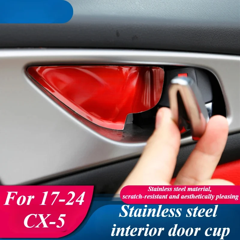 For 2017-2024 Mazda CX-5 Stainless Steel Interior Car Door Handle Bowl Panel Cover Trim Decorative Stickers Accessories
For 2017-2024 Mazda CX-5 Stainless Steel Interior Car Door Handle Bowl Panel Cover Trim Decorative Stickers Accessories