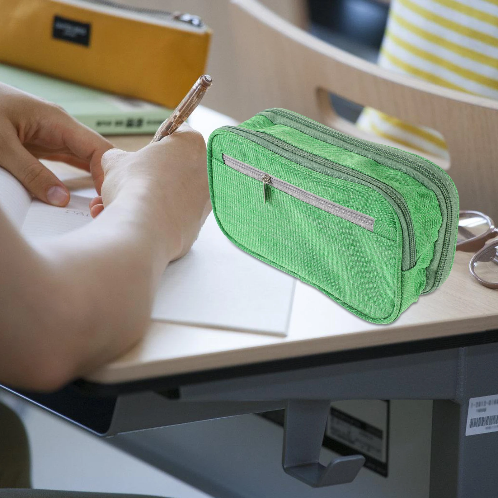 Pencil Bag Pen Storage Large Capacity Black Nylon Multi function H held Portable Zipper School Supplies Students Toiletry Travel
Pencil Bag Pen Storage Large Capacity Black Nylon Multi function H held Portable Zipper School Supplies Students Toiletry Travel