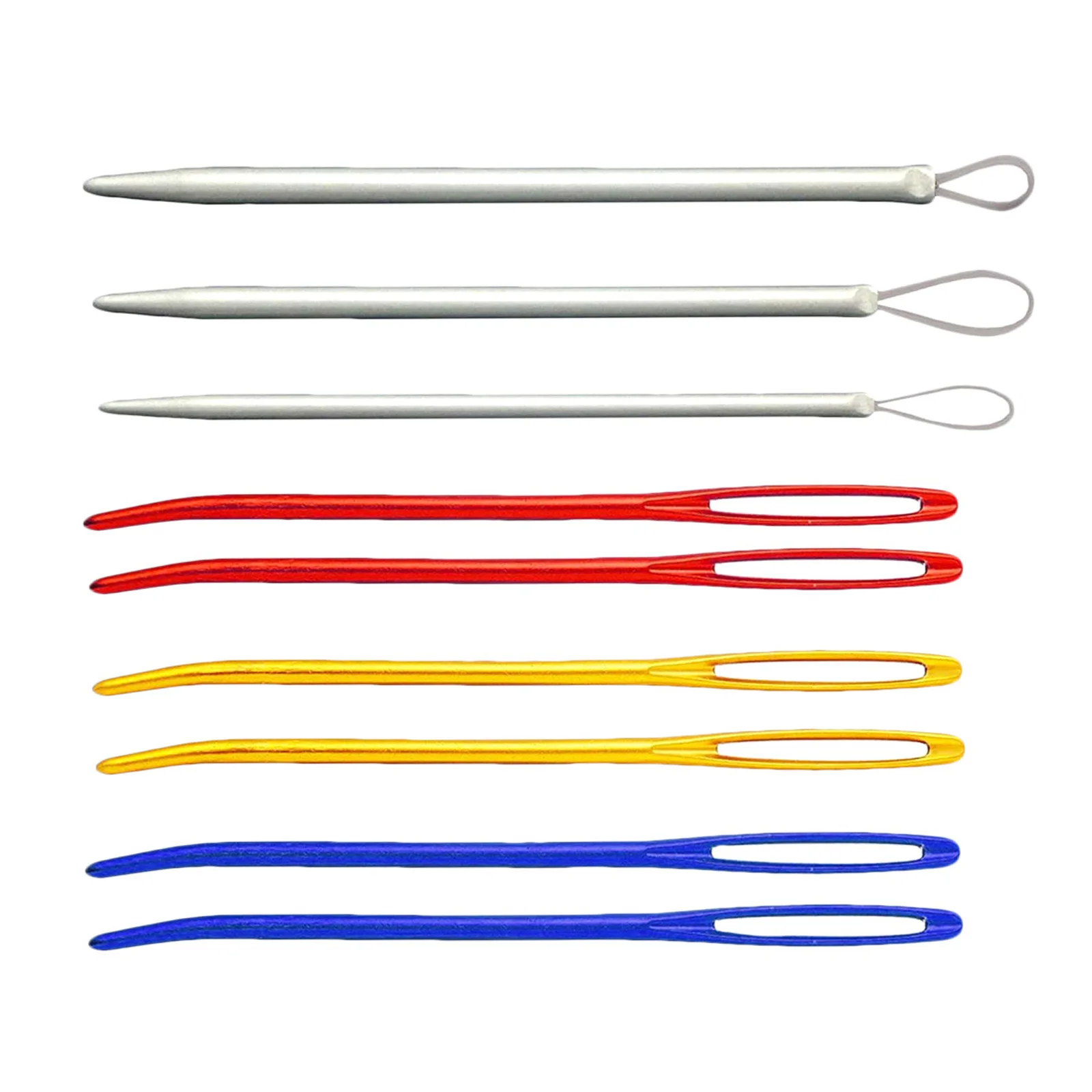 9Pcs Bent Tip Tapestry and Wool Needles Large Hole Aluminium Needles Set for Sewing Knitting Needlework Tapestry Needle 
9Pcs Bent Tip Tapestry and Wool Needles Large Hole Aluminium Needles Set for Sewing Knitting Needlework Tapestry Needle