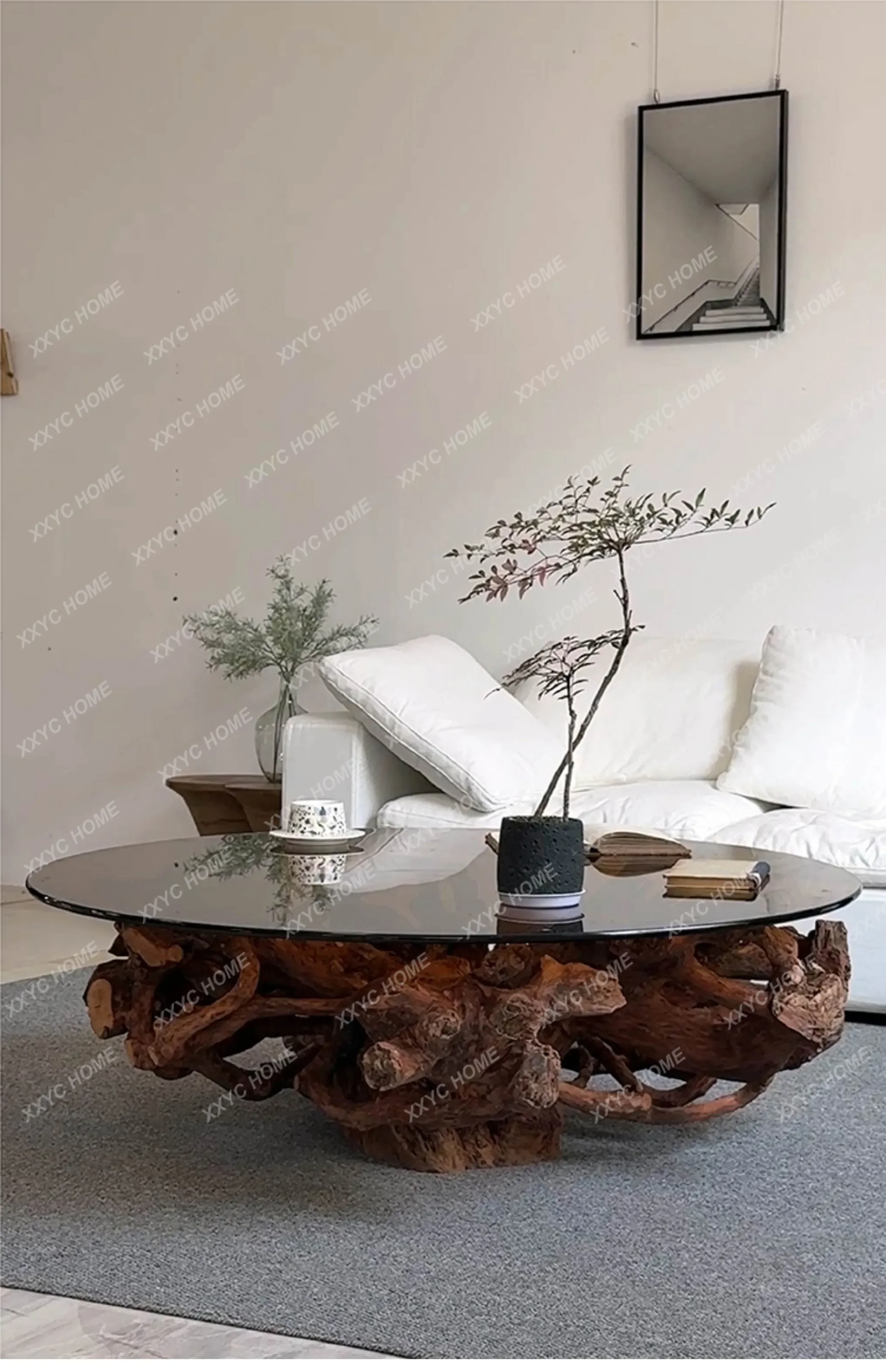 AA Wind shield Round Tea Table Natural Tree Root Tea Table Design Villa Living Room Household Coffee Table
AA Wind shield Round Tea Table Natural Tree Root Tea Table Design Villa Living Room Household Coffee Table