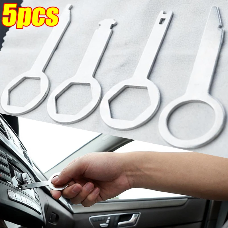 5pcs Car Radio Removal Key Pin Tool Stereo Head Unit Audio Car Repair Special Disassembly Extraction Tool for VW Audi Ford
5pcs Car Radio Removal Key Pin Tool Stereo Head Unit Audio Car Repair Special Disassembly Extraction Tool for VW Audi Ford