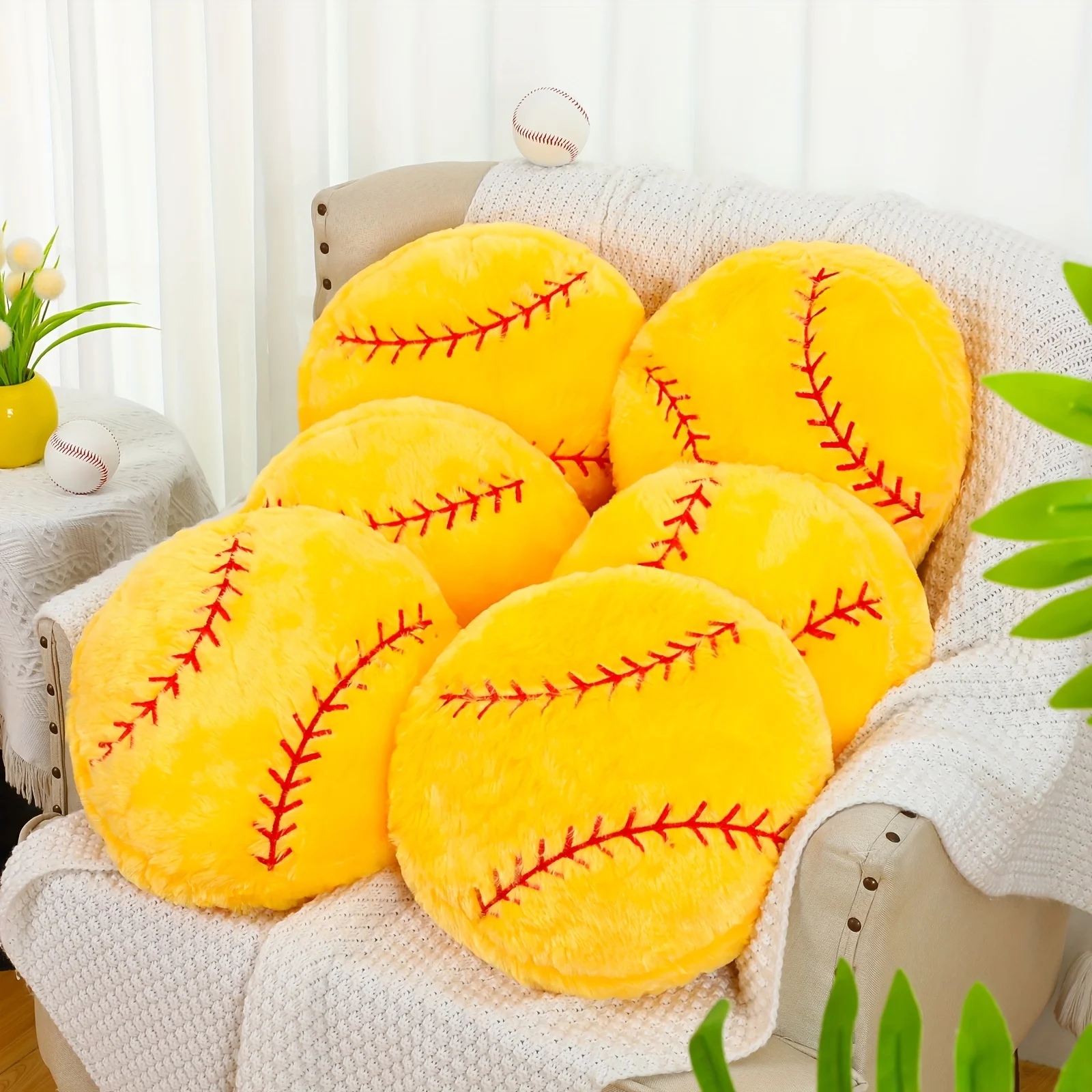 6pcs Softball Pillows 14 Sports Throw Pillow Bulk Softball Plush Fluffy Pillows Sport Theme Cushion Softball Pillow Softball Team Gift Room Bedroom Decoration
6pcs Softball Pillows 14 Sports Throw Pillow Bulk Softball Plush Fluffy Pillows Sport Theme Cushion Softball Pillow Softball Team Gift Room Bedroom Decoration