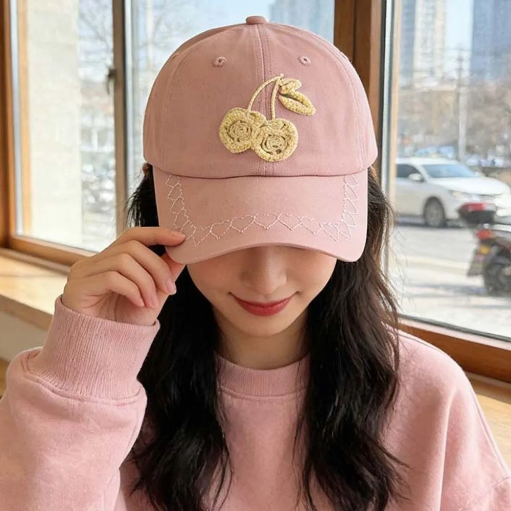 Fashion Adjustable Cherry Baseball Cap Sunscreen Hip-hop Embroidered Peaked Hat Versatile Polyester Sunshade Casquette Girls
Fashion Adjustable Cherry Baseball Cap Sunscreen Hip-hop Embroidered Peaked Hat Versatile Polyester Sunshade Casquette Girls