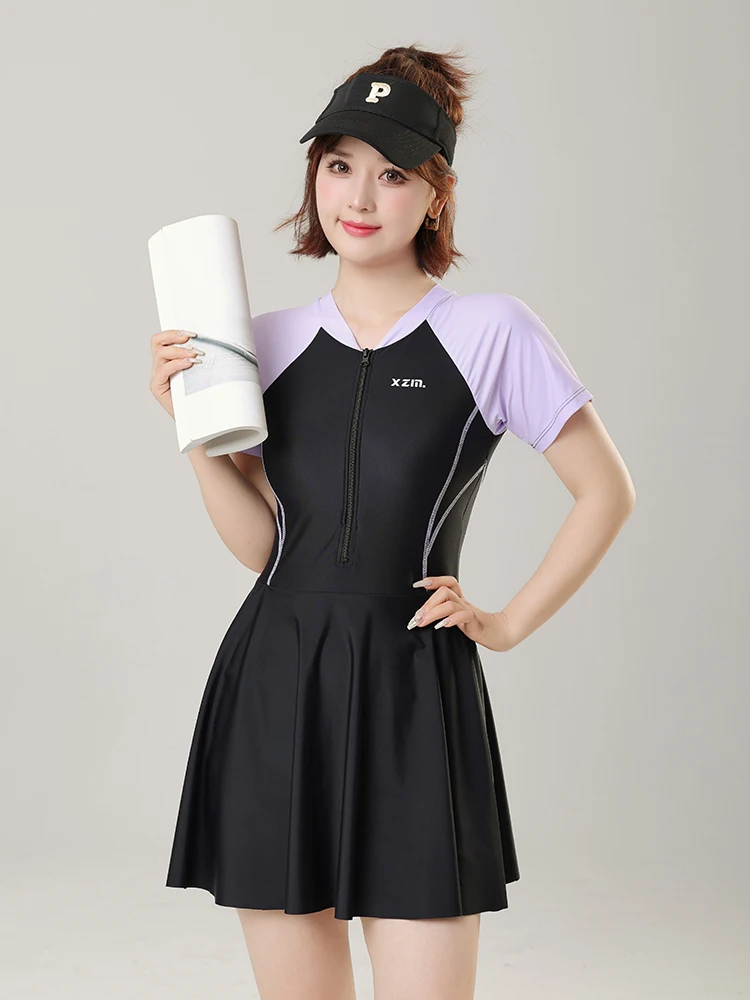 Conservative One-Piece Swimsuit for Women ort Sve Thermal Spa Swimwear Qui Dry plus Size Cover-Up Slimming Design
Conservative One-Piece Swimsuit for Women ort Sve Thermal Spa Swimwear Qui Dry plus Size Cover-Up Slimming Design