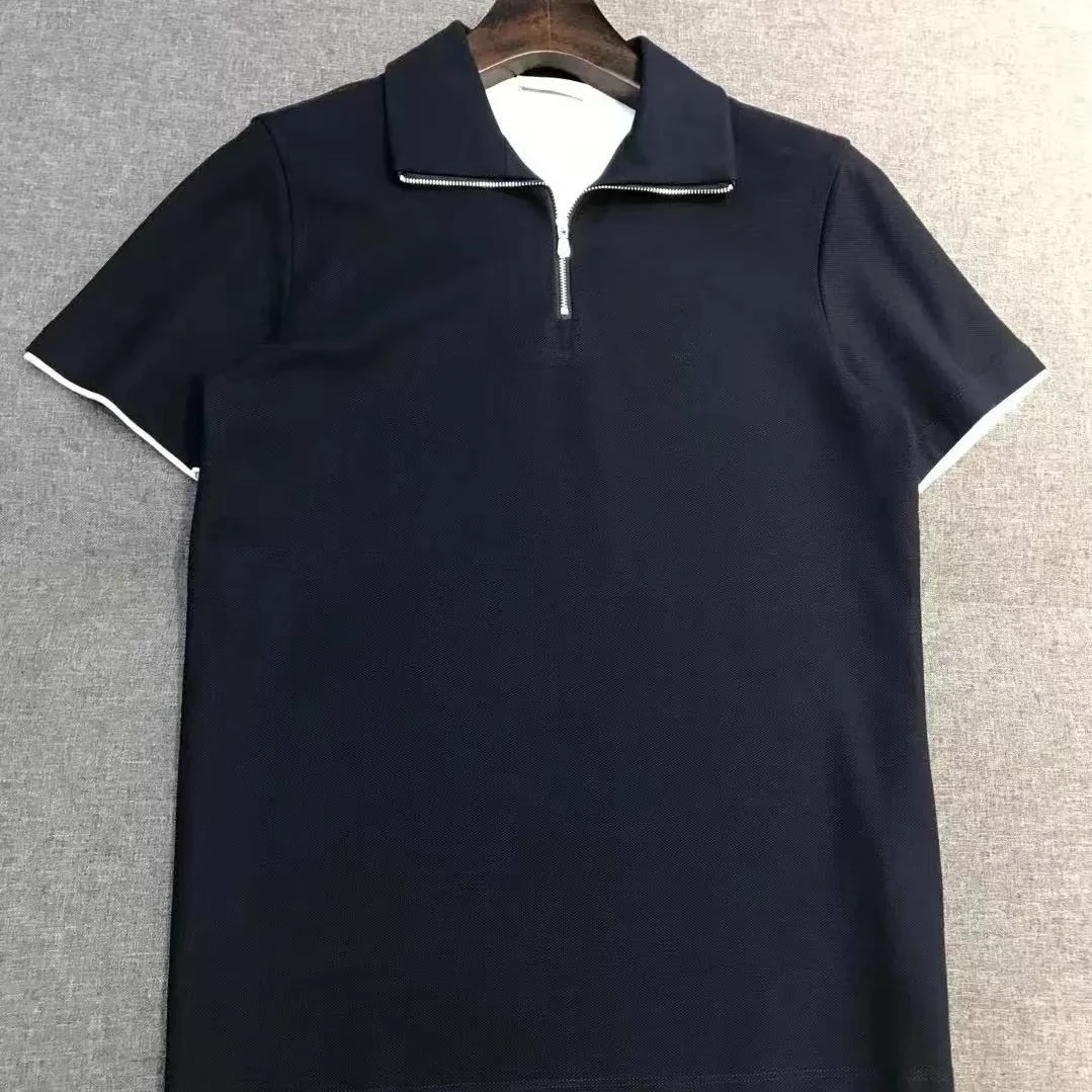 Italian embroidery BC old money style men's pearl cotton short-sleeved lapel polo shirt
Italian embroidery BC old money style men's pearl cotton short-sleeved lapel polo shirt
