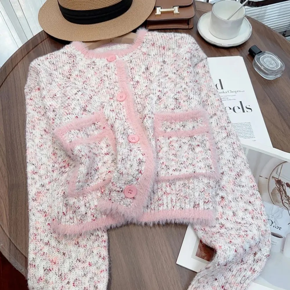 Women's Pink Pocket Sweater O-Neck Long Sleeve Y2K Japanese Cute Aesthetic College 2000s Retro Top 2024 Autumn/Winter Clothing
Women's Pink Pocket Sweater O-Neck Long Sleeve Y2K Japanese Cute Aesthetic College 2000s Retro Top 2024 Autumn/Winter Clothing