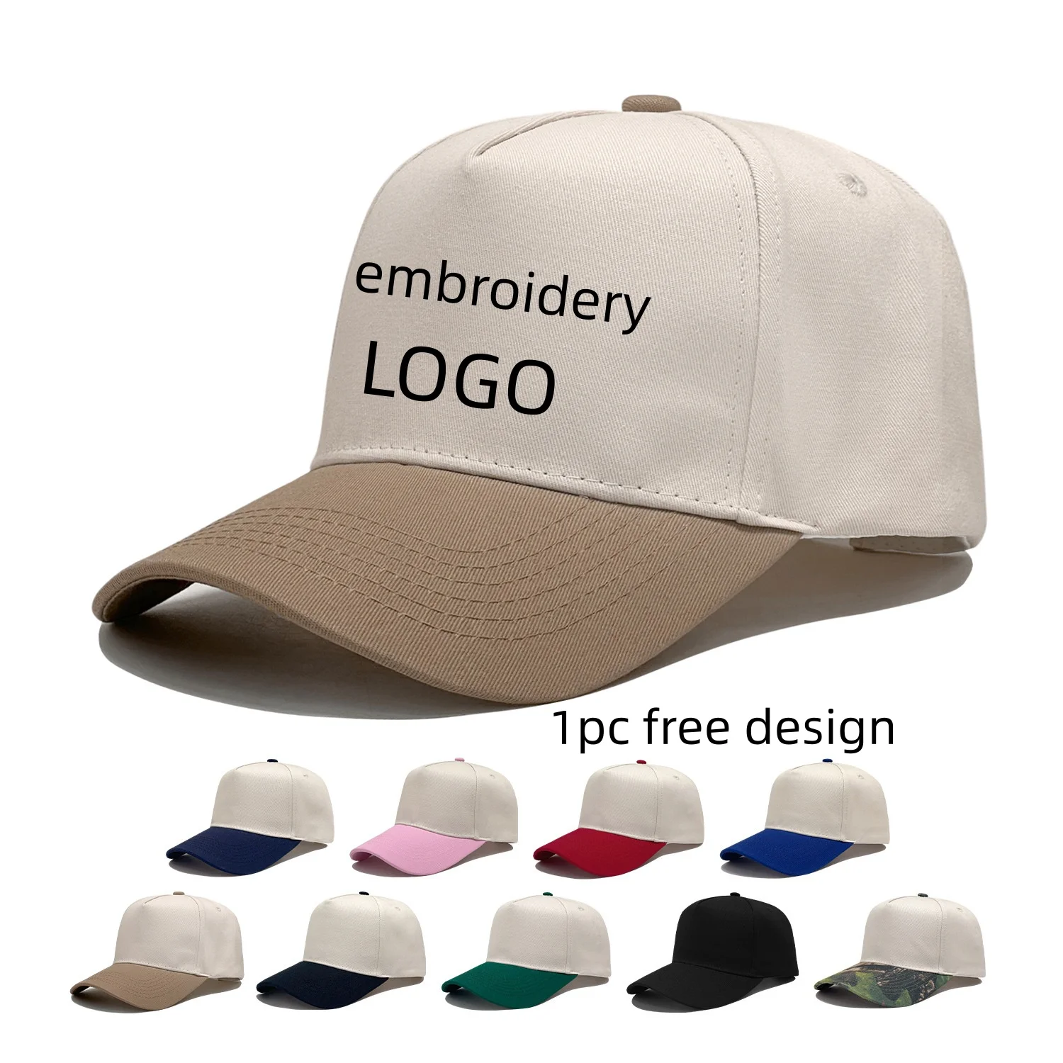 Five-panel Custom Trucker Hat Print Embroidery Logo Adult Solid Color Cotton Baseball Cap Men and Women Snapback Hats gorros
Five-panel Custom Trucker Hat Print Embroidery Logo Adult Solid Color Cotton Baseball Cap Men and Women Snapback Hats gorros