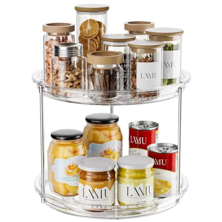 2 Tier Lazy Susan Turntable Organizer for Cabinet, 9'' Rotating Spice Rack for Kitchen, Pantry, Countertop, Bathroom, Vanity, U
2 Tier Lazy Susan Turntable Organizer for Cabinet, 9'' Rotating Spice Rack for Kitchen, Pantry, Countertop, Bathroom, Vanity, U